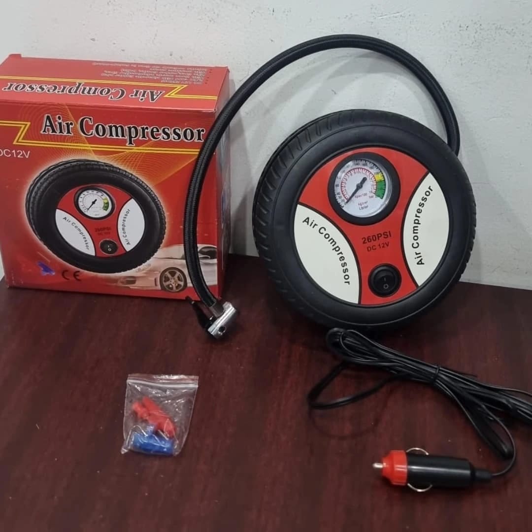 Portable 12V Car Tyre Air Compressor Pump | Fast Inflation for Car, Bike, & Sports Balls | Compact & Easy to Use