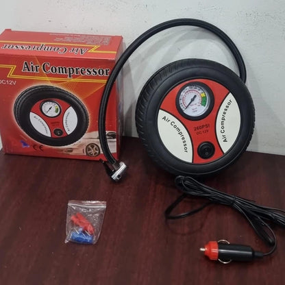 Portable 12V Car Tyre Air Compressor Pump | Fast Inflation for Car, Bike, & Sports Balls | Compact & Easy to Use