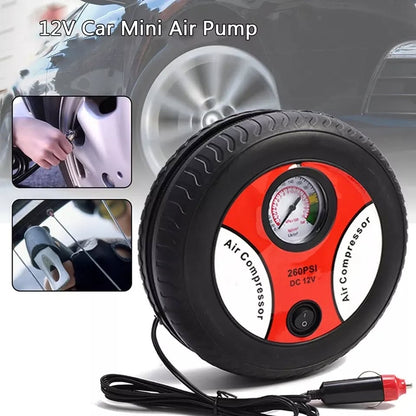 Portable 12V Car Tyre Air Compressor Pump | Fast Inflation for Car, Bike, & Sports Balls | Compact & Easy to Use
