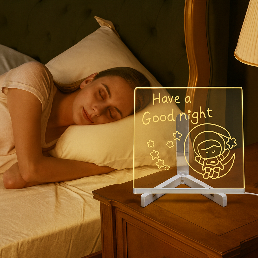 3D LED Light Glass Acrylic Writing pad