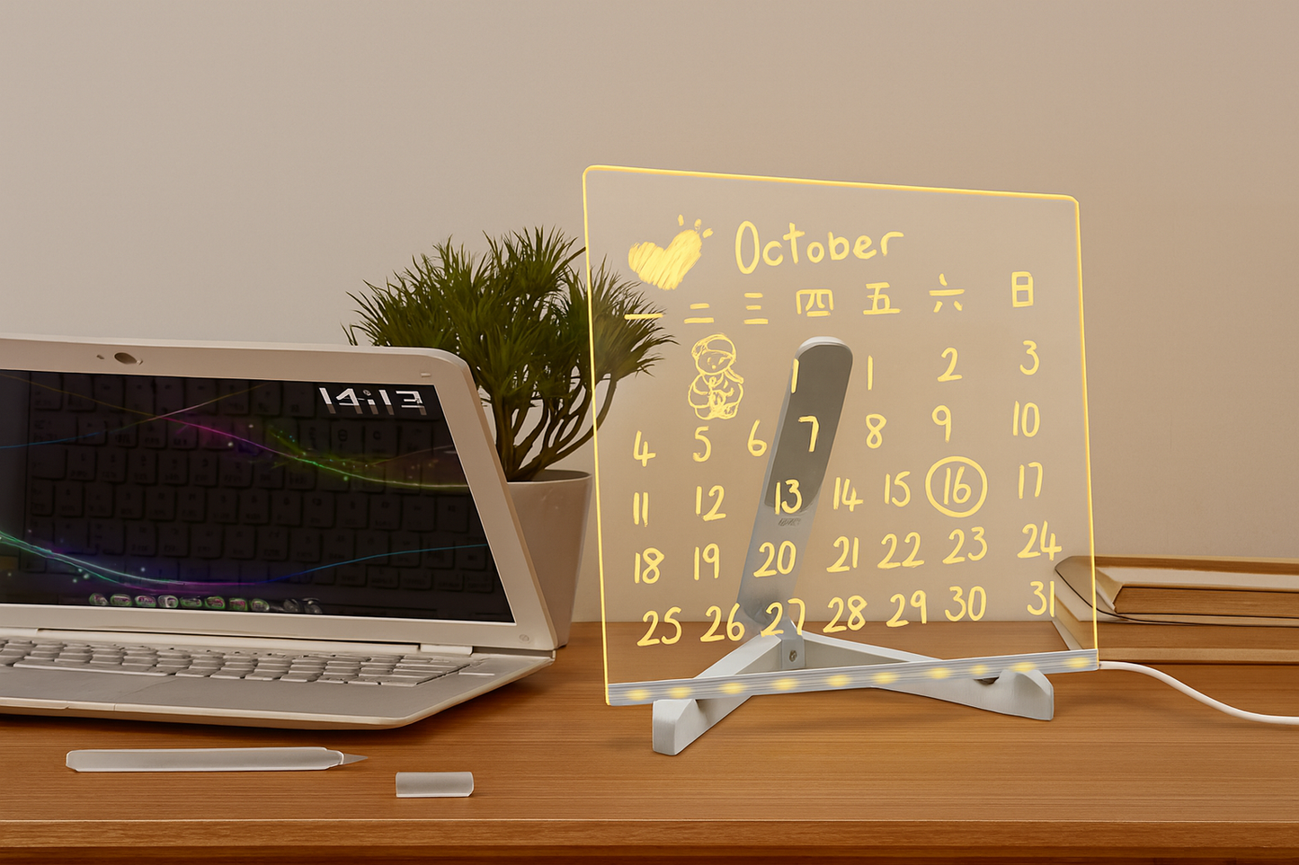 3D LED Light Glass Acrylic Writing pad