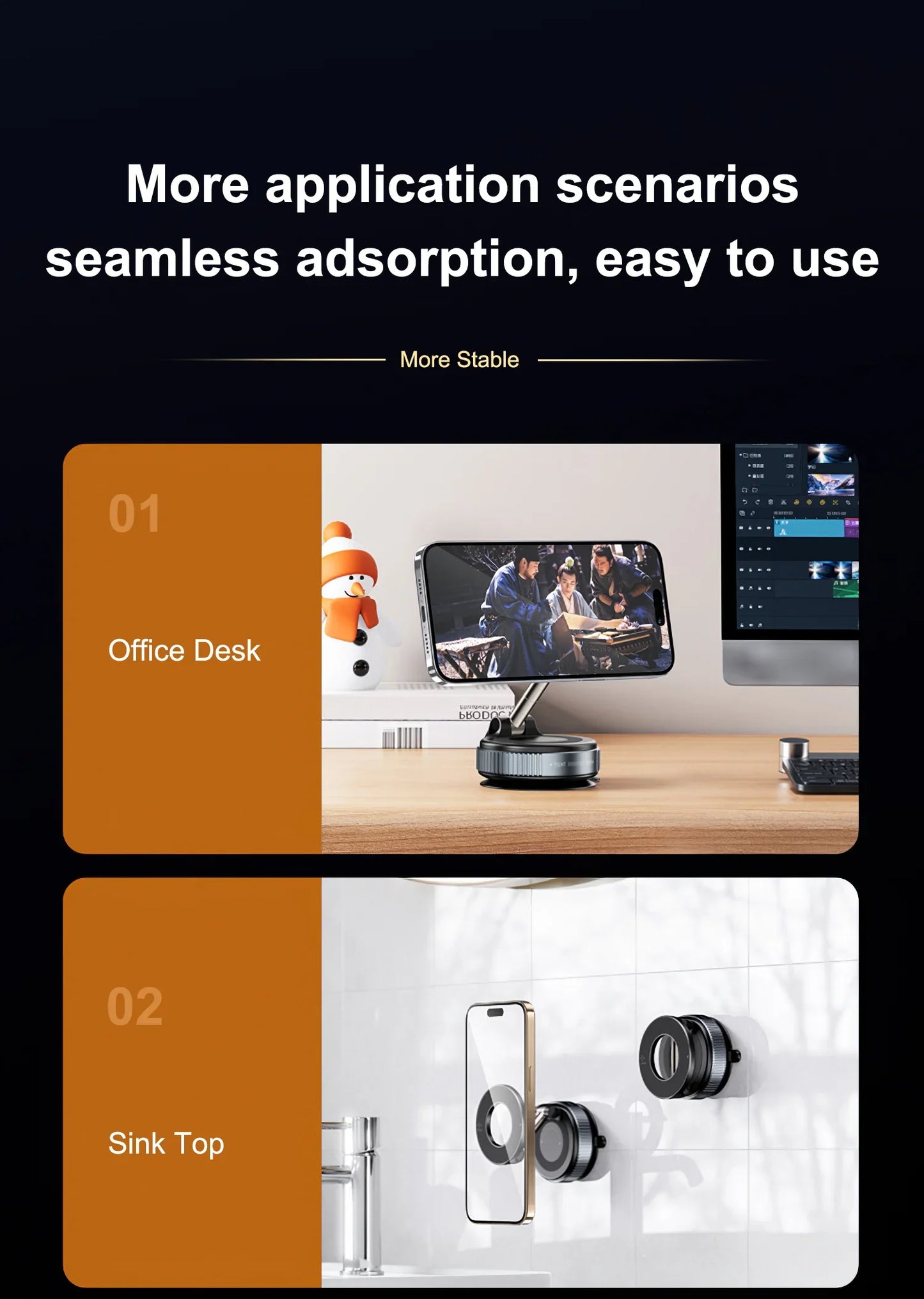Vacuum Suction Magnetic Bracket Phone Holder