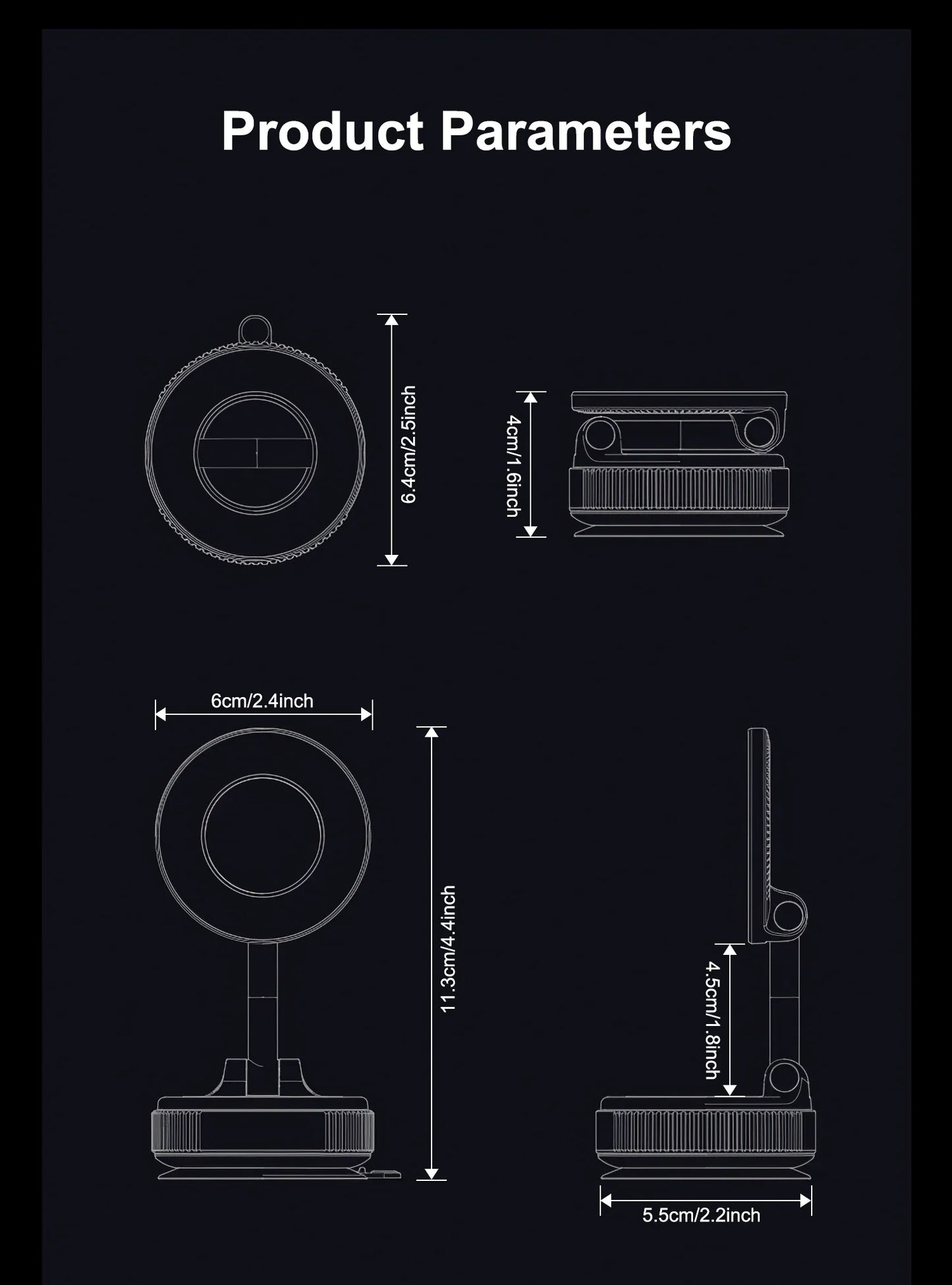 Vacuum Suction Magnetic Bracket Phone Holder