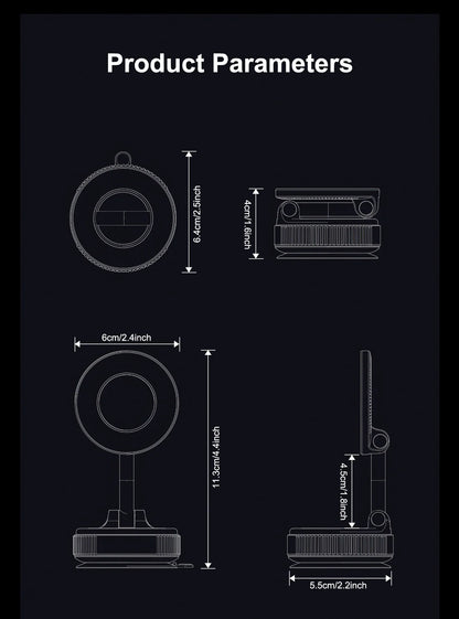 Vacuum Suction Magnetic Bracket Phone Holder