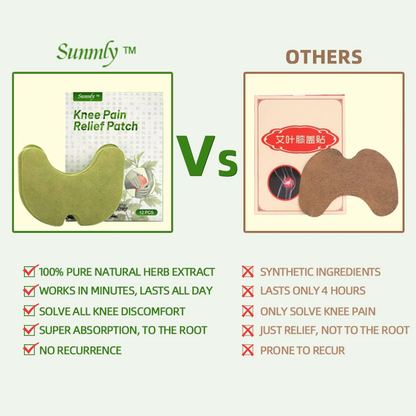 Natural Knee & Joint Pain Relief Patches – Mugwort Herbal Therapy for Long-Lasting Comfort (10PCS)